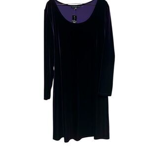 Tiana B Long Sleeves Velvet Swing Dress 16T